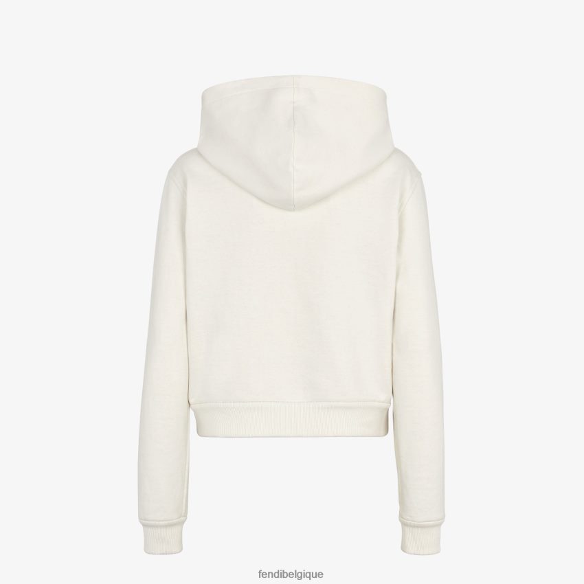 vêtements Fendi sweat-shirt en jersey blanc femmes 8X8J2J1015 Fendi Sac