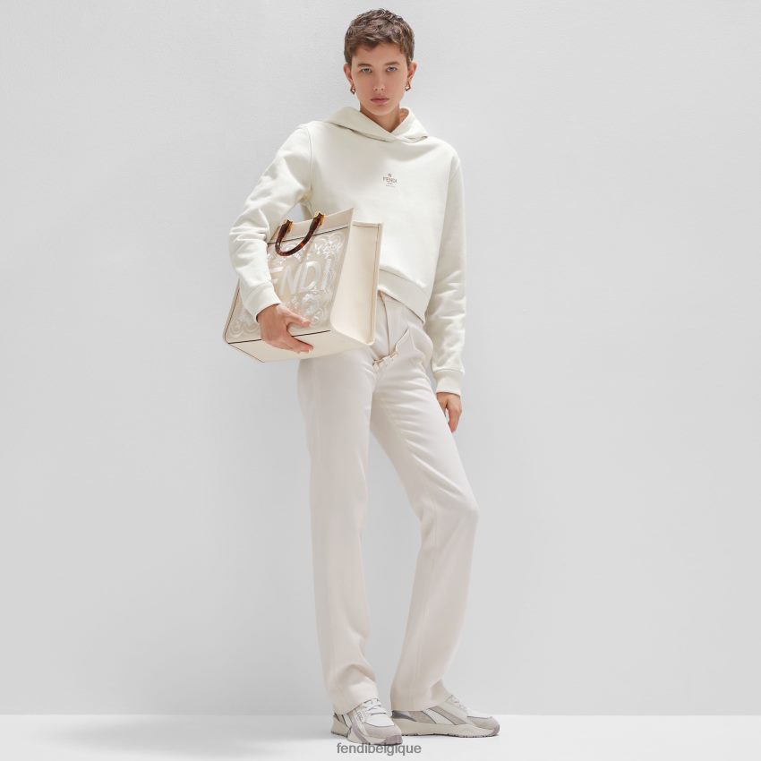 vêtements Fendi sweat-shirt en jersey blanc femmes 8X8J2J1015 Fendi Sac
