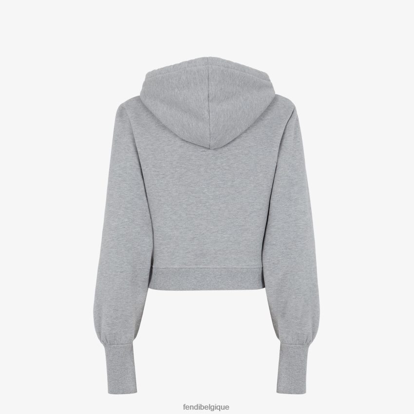 vêtements Fendi sweat-shirt en jersey mélangé gris femmes 8X8J2J1186 Fendi Sac