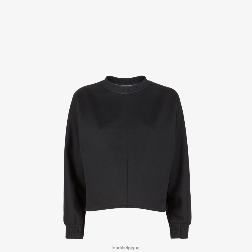 vêtements Fendi sweat-shirt en jersey noir femmes 8X8J2J1210 Fendi Sac