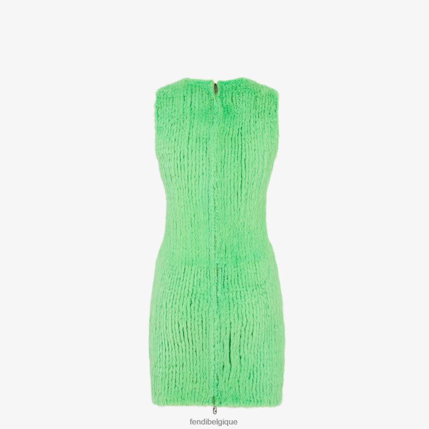 vêtements Fendi robe de vison vert femmes 8X8J2J1108 Fendi Sac