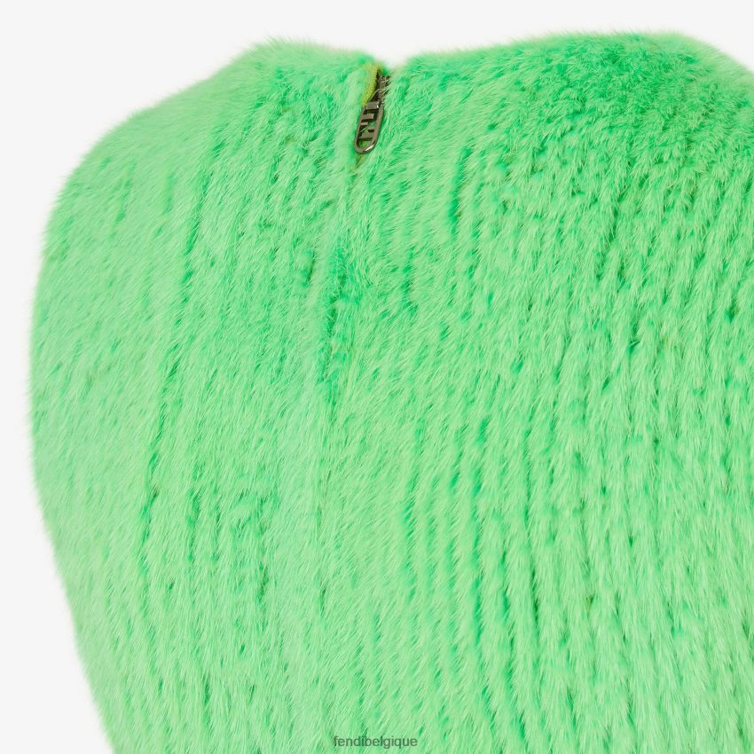 vêtements Fendi robe de vison vert femmes 8X8J2J1108 Fendi Sac