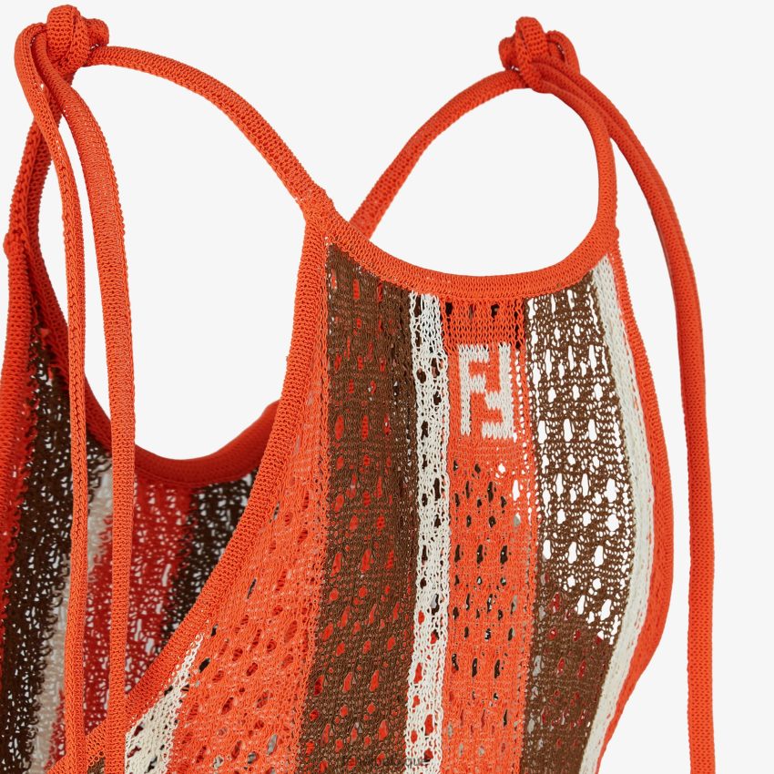 vêtements Fendi robe en coton au crochet multicolore femmes 8X8J2J1250 Fendi Belgique