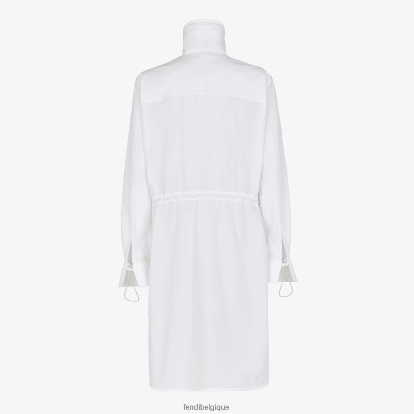 vêtements Fendi robe en coton blanc femmes 8X8J2J1074 Fendi Lunette De Soleil