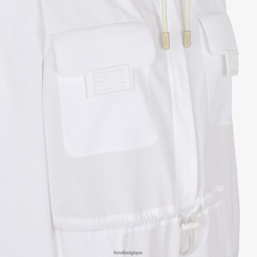 vêtements Fendi robe en coton blanc femmes 8X8J2J1074 Fendi Lunette De Soleil