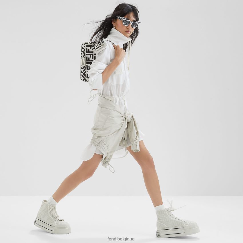 vêtements Fendi robe en coton blanc femmes 8X8J2J1074 Fendi Lunette De Soleil