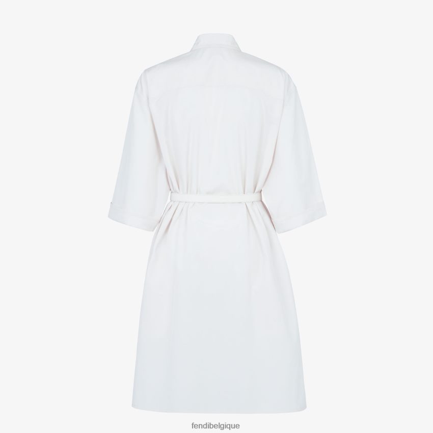 vêtements Fendi robe en coton blanc femmes 8X8J2J1149 Fendi Lunette De Soleil