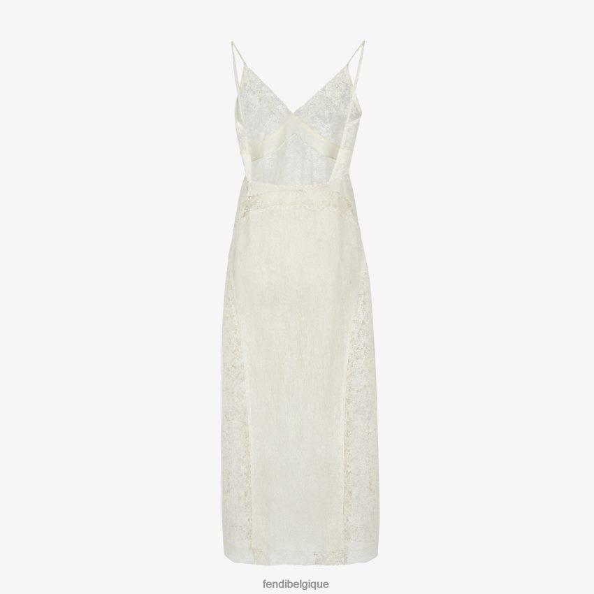 vêtements Fendi robe en dentelle blanc femmes 8X8J2J1007 Fendi Belgique