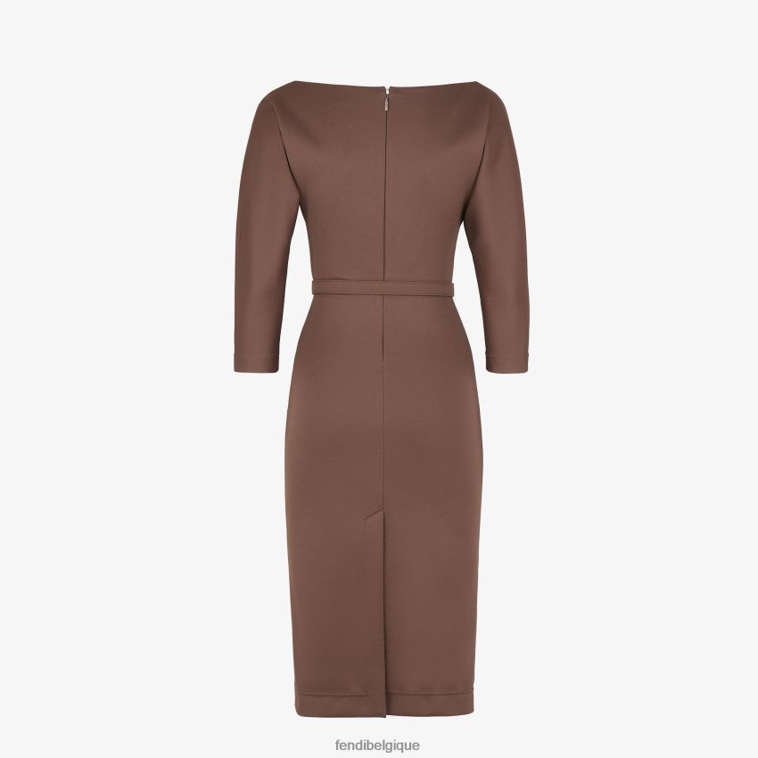 vêtements Fendi robe en jersey brun femmes 8X8J2J1200 Fendi Lunette De Soleil