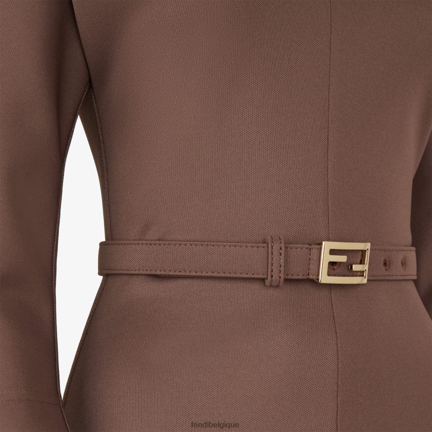 vêtements Fendi robe en jersey brun femmes 8X8J2J1200 Fendi Lunette De Soleil