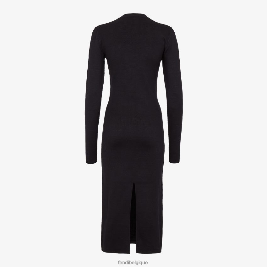 vêtements Fendi robe en jersey noir femmes 8X8J2J1142 Fendi Belgique