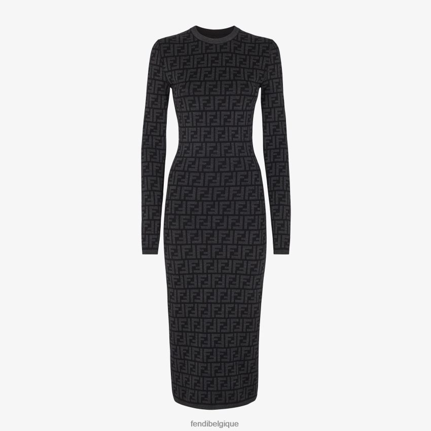 vêtements Fendi robe en jersey noir femmes 8X8J2J1142 Fendi Belgique
