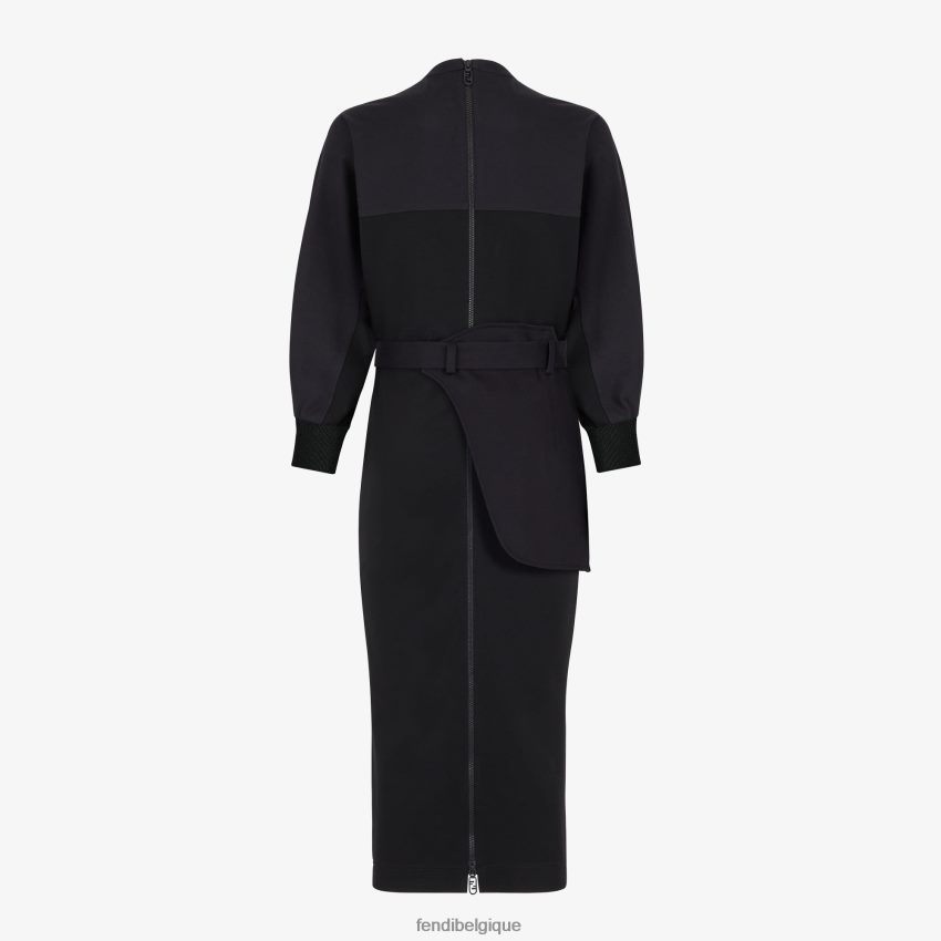 vêtements Fendi robe en jersey noir femmes 8X8J2J1212 Fendi Lunette De Soleil