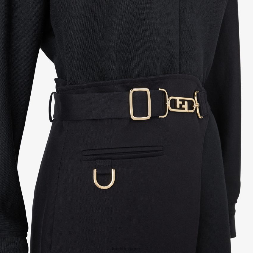 vêtements Fendi robe en jersey noir femmes 8X8J2J1222 Fendi Sac