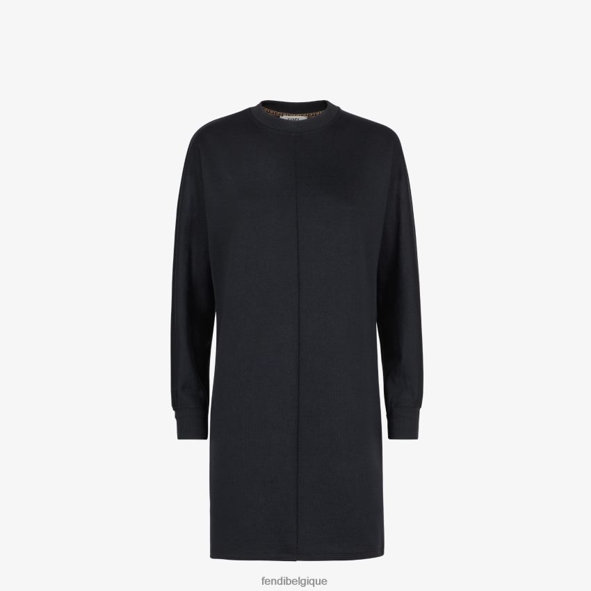 vêtements Fendi robe en jersey noir femmes 8X8J2J1222 Fendi Sac