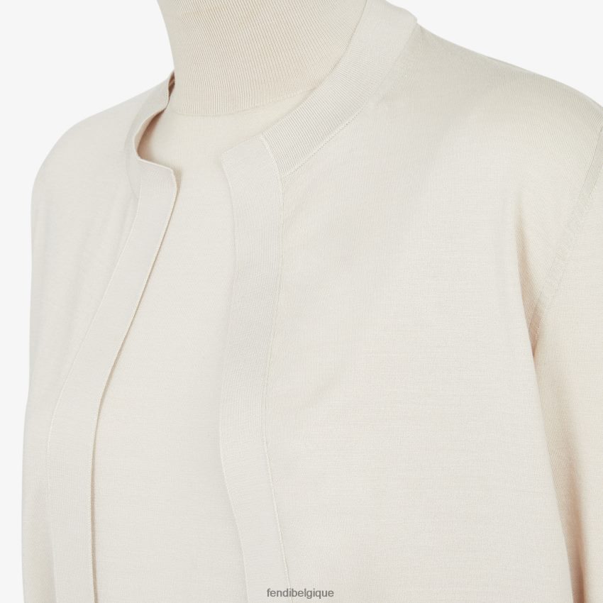 vêtements Fendi robe en laine beige femmes 8X8J2J1132 Fendi Sac