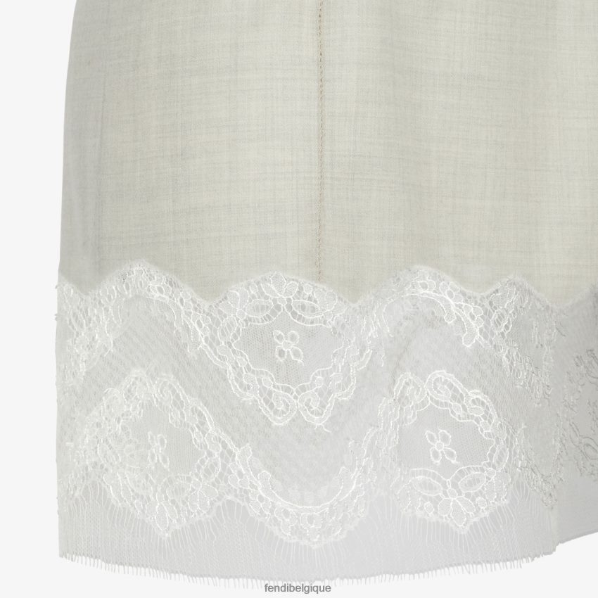vêtements Fendi robe en laine blanc femmes 8X8J2J940 Fendi Sac