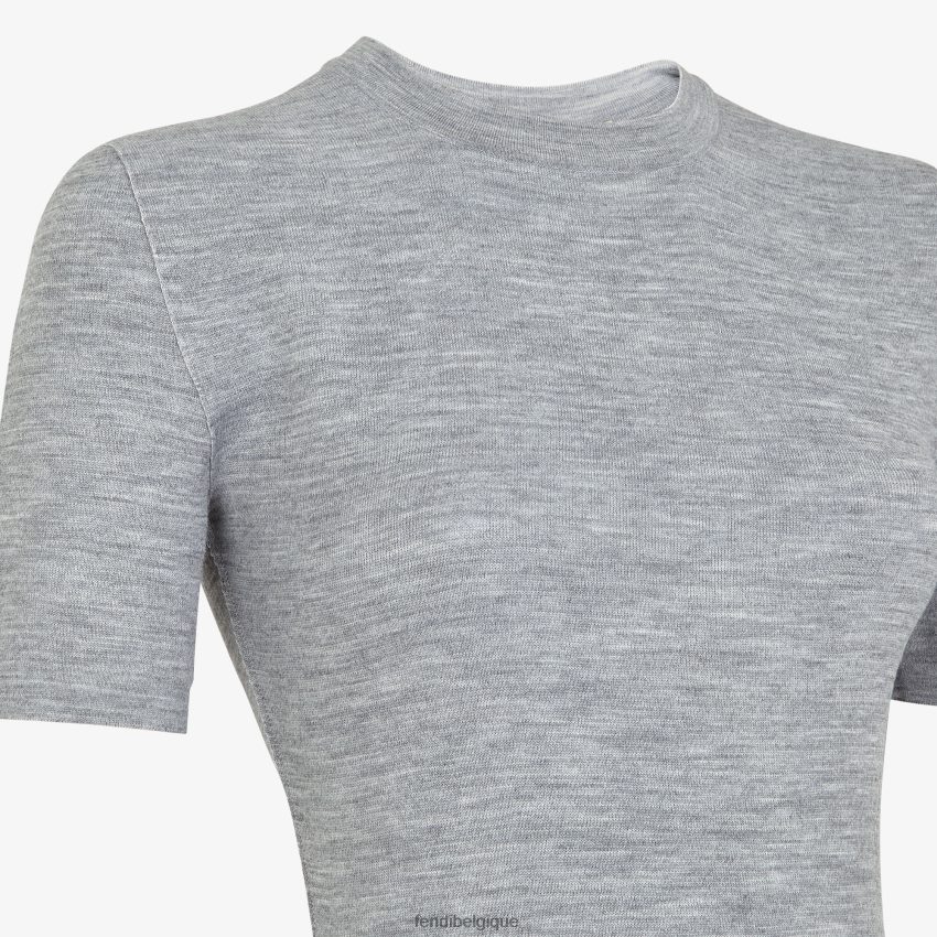 vêtements Fendi robe en laine gris femmes 8X8J2J1117 Fendi Sac