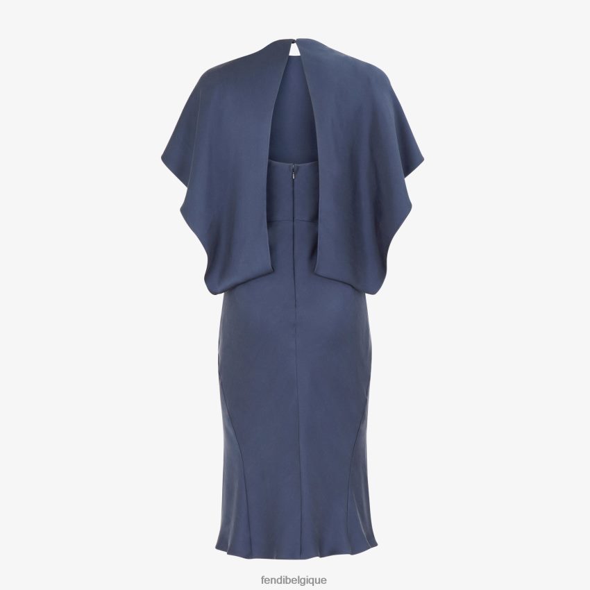 vêtements Fendi robe en satin bleu femmes 8X8J2J1185 Fendi Lunette De Soleil