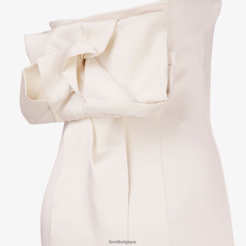 vêtements Fendi robe en soie beige femmes 8X8J2J1135 Fendi Sac