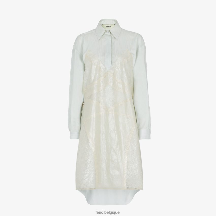 vêtements Fendi robe en soie bleu clair femmes 8X8J2J965 Fendi Belgique