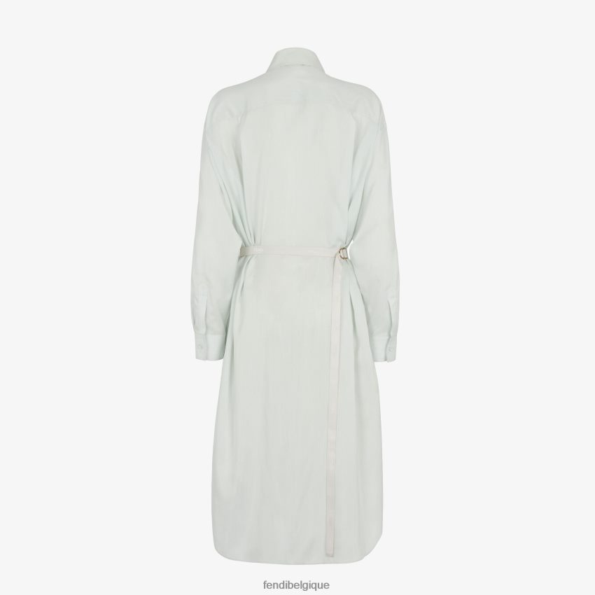 vêtements Fendi robe en soie bleu clair femmes 8X8J2J965 Fendi Belgique