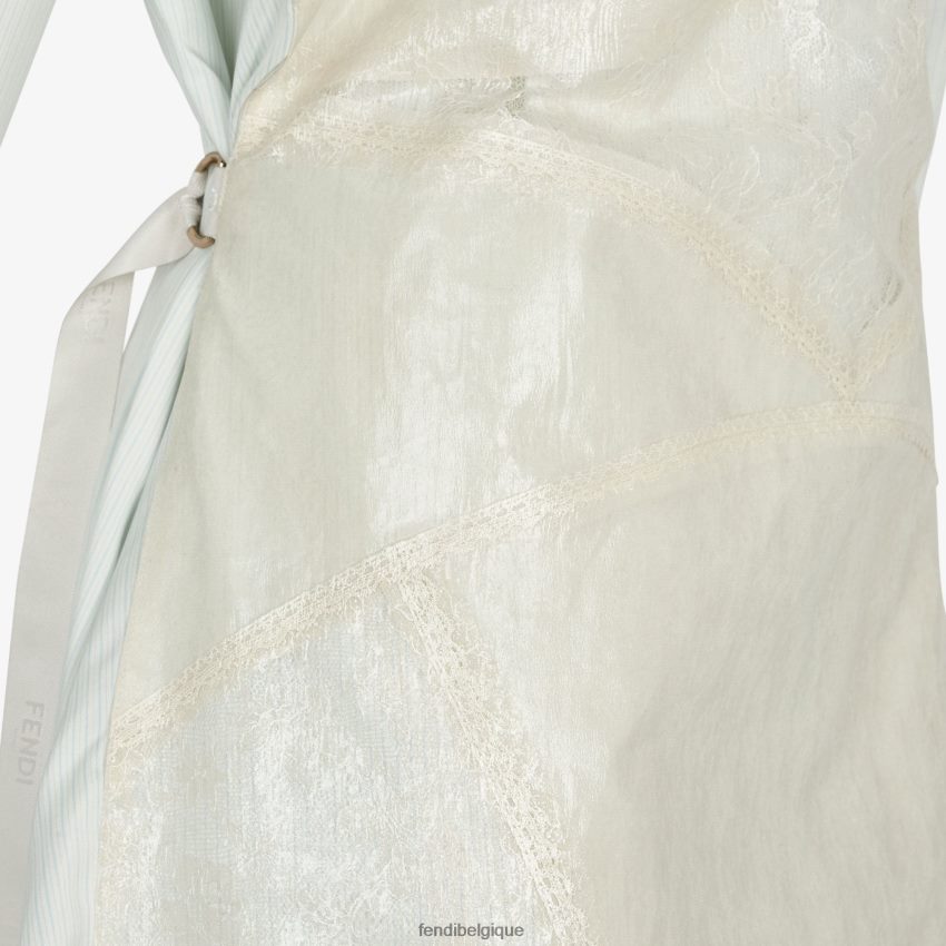 vêtements Fendi robe en soie bleu clair femmes 8X8J2J965 Fendi Belgique