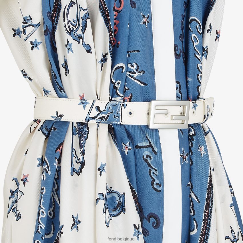 vêtements Fendi robe en soie bleu femmes 8X8J2J1039 Fendi Sac