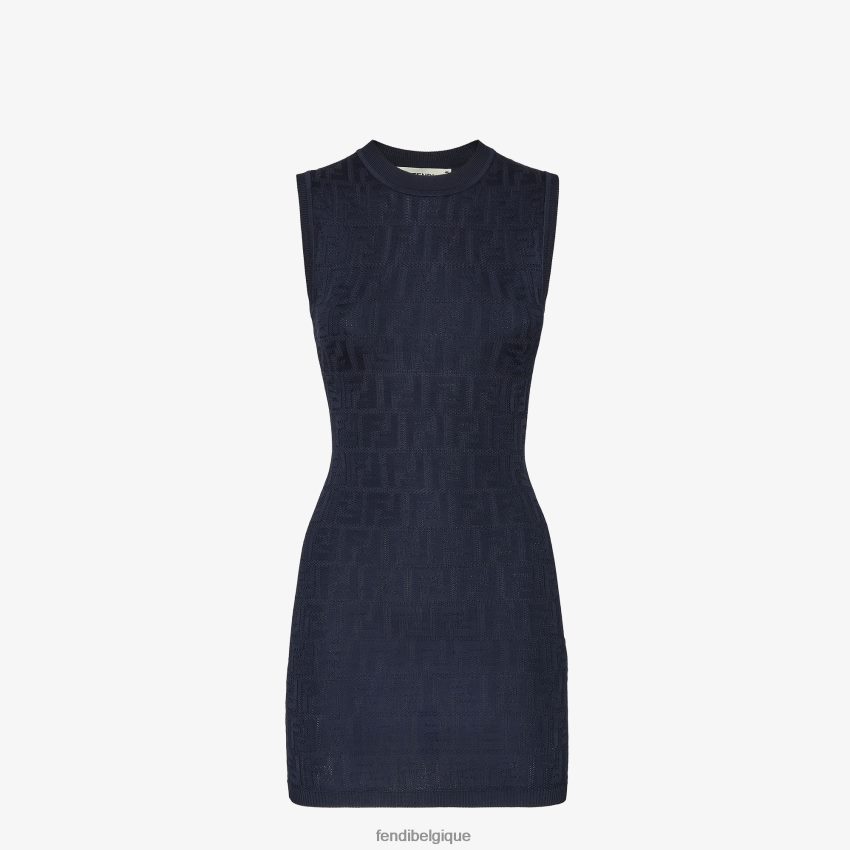vêtements Fendi robe en tricot bleu femmes 8X8J2J1079 Fendi Belgique