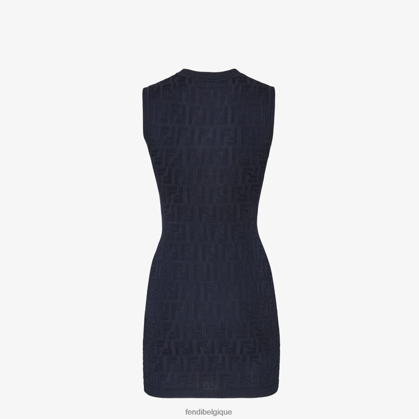 vêtements Fendi robe en tricot bleu femmes 8X8J2J1079 Fendi Belgique