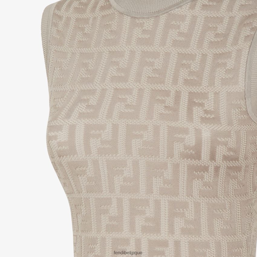 vêtements Fendi robe en tricot colombe beige femmes 8X8J2J1070 Fendi Belgique