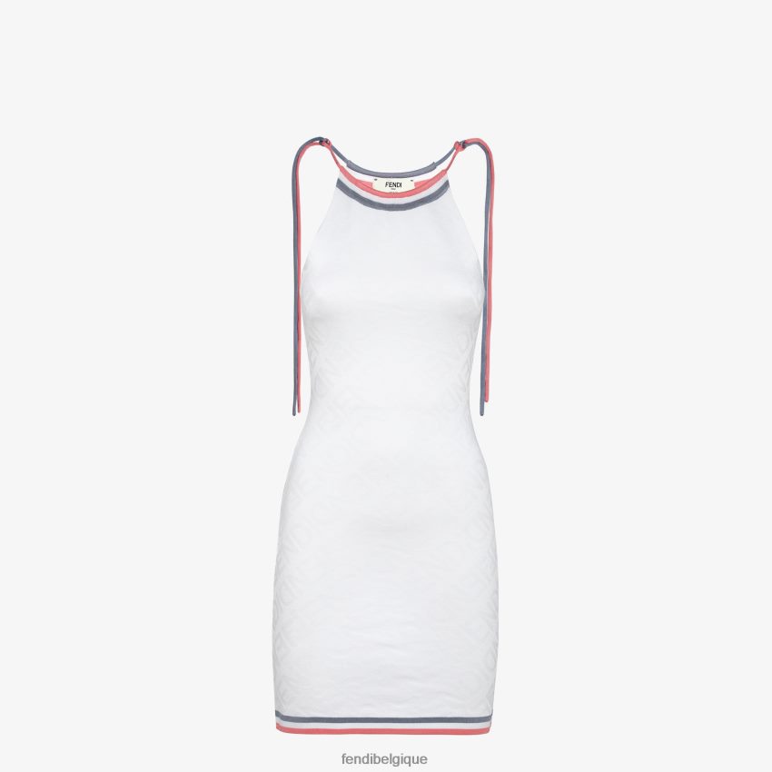 vêtements Fendi robe en viscose blanc femmes 8X8J2J1021 Fendi Sac