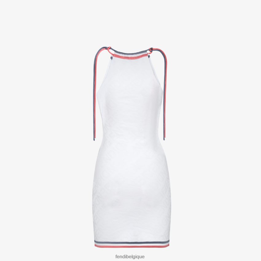 vêtements Fendi robe en viscose blanc femmes 8X8J2J1021 Fendi Sac