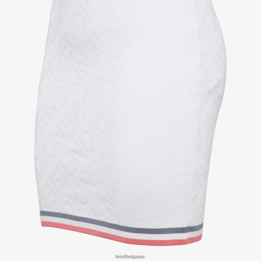 vêtements Fendi robe en viscose blanc femmes 8X8J2J1021 Fendi Sac