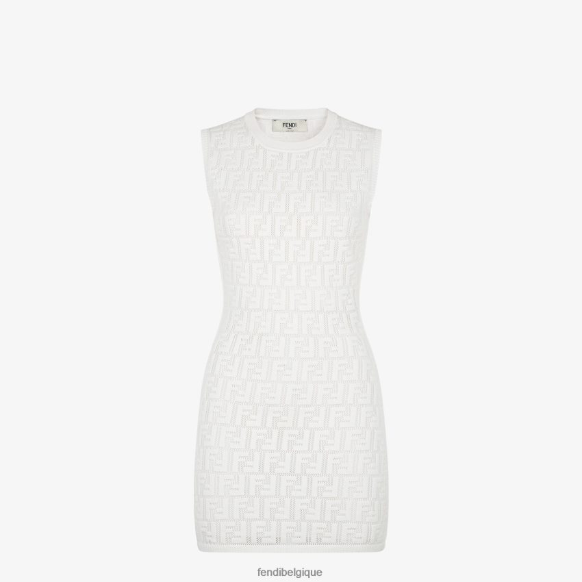 vêtements Fendi robe en viscose blanc femmes 8X8J2J1071 Fendi Lunette De Soleil