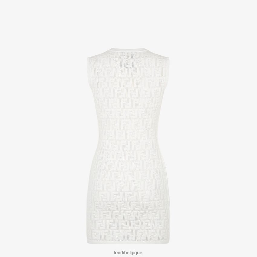 vêtements Fendi robe en viscose blanc femmes 8X8J2J1071 Fendi Lunette De Soleil