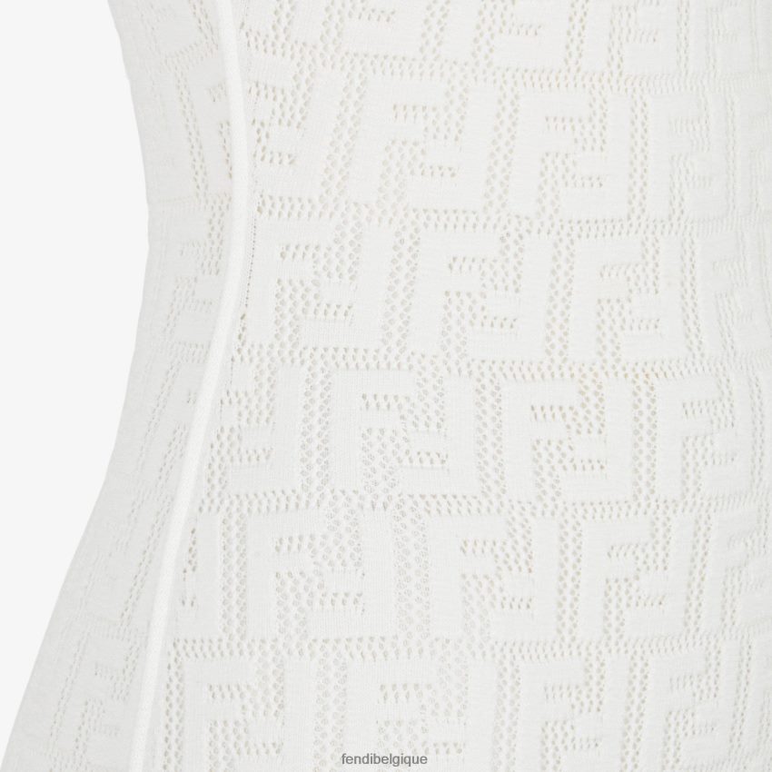 vêtements Fendi robe en viscose blanc femmes 8X8J2J1071 Fendi Lunette De Soleil