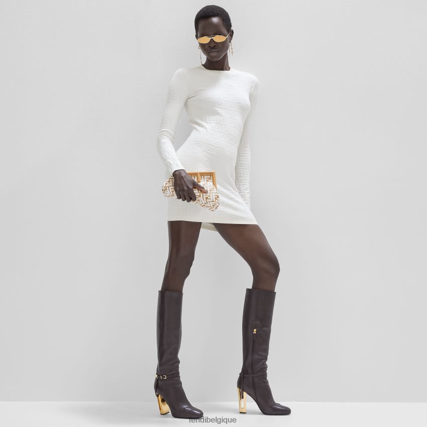 vêtements Fendi robe ff en viscose blanc femmes 8X8J2J993 Fendi Lunette De Soleil