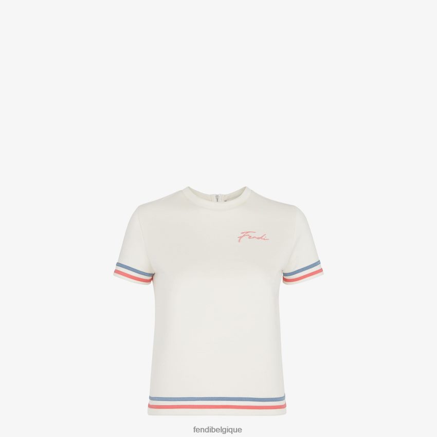 vêtements Fendi jupe en jersey blanc femmes 8X8J2J1040 Fendi Belgique