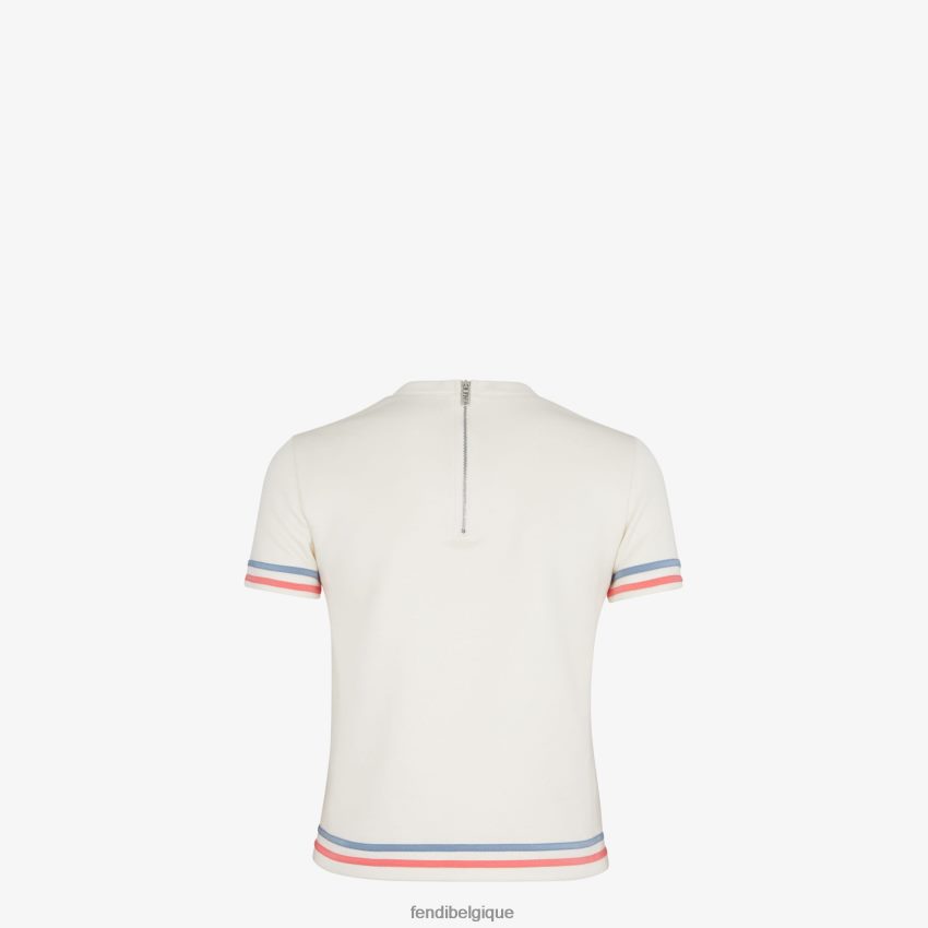 vêtements Fendi jupe en jersey blanc femmes 8X8J2J1040 Fendi Belgique