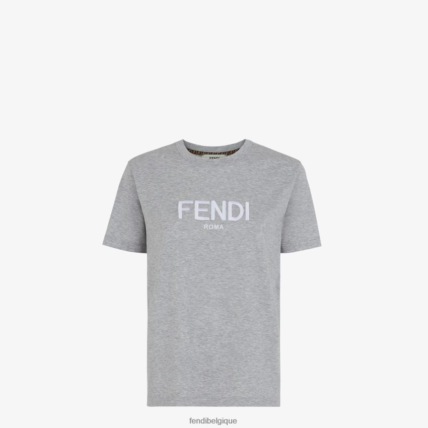 vêtements Fendi t-shirt en coton mélangé gris femmes 8X8J2J1113 Fendi Lunette De Soleil