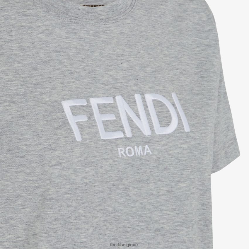 vêtements Fendi t-shirt en coton mélangé gris femmes 8X8J2J1113 Fendi Lunette De Soleil