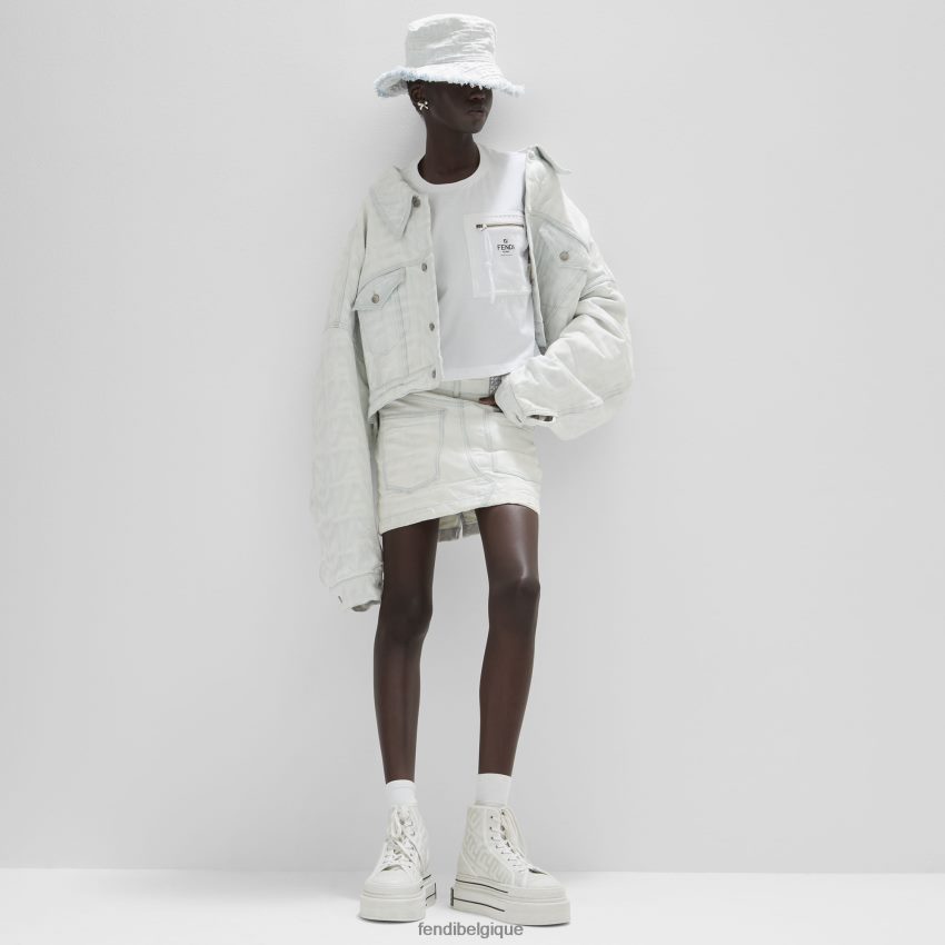 vêtements Fendi t-shirt en jersey blanc femmes 8X8J2J1145 Fendi Belgique