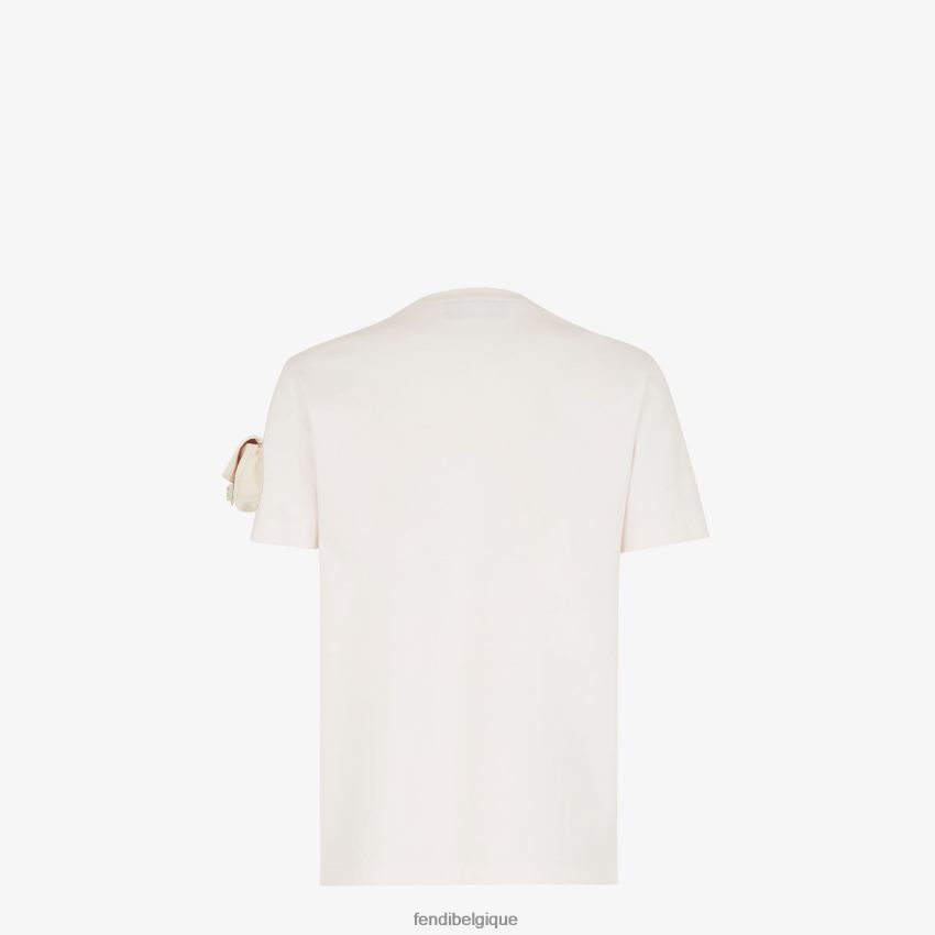 vêtements Fendi t-shirt en jersey blanc femmes 8X8J2J1150 Fendi Sac