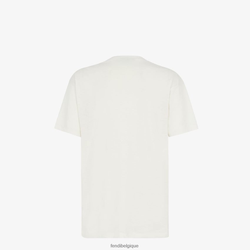 vêtements Fendi t-shirt en jersey blanc femmes 8X8J2J950 Fendi Belgique
