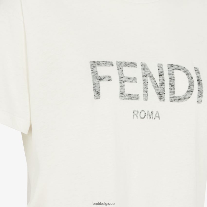 vêtements Fendi t-shirt en jersey blanc femmes 8X8J2J950 Fendi Belgique