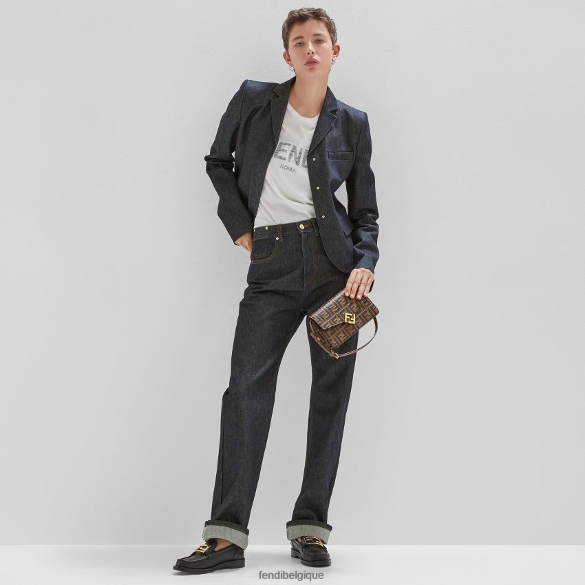 vêtements Fendi t-shirt en jersey blanc femmes 8X8J2J950 Fendi Belgique