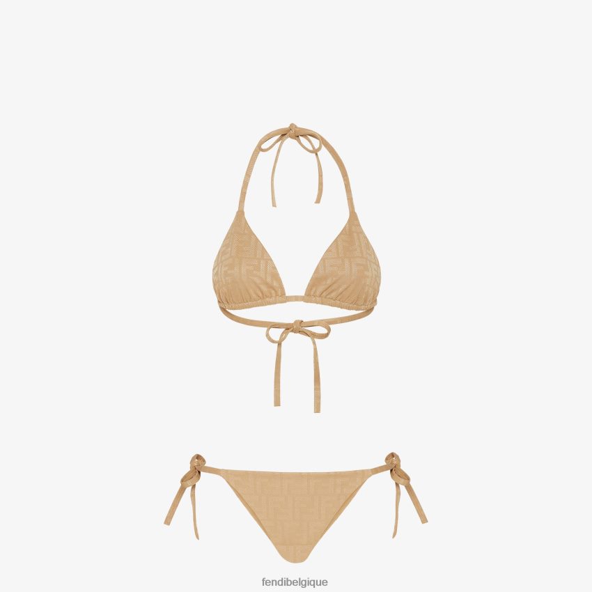 vêtements Fendi bikini en lycra beige femmes 8X8J2J1047 Fendi Lunette De Soleil