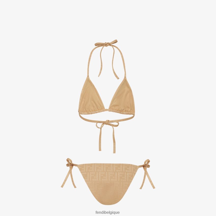 vêtements Fendi bikini en lycra beige femmes 8X8J2J1047 Fendi Lunette De Soleil