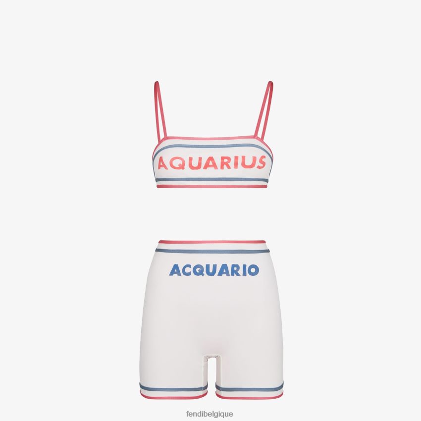 vêtements Fendi bikini en lycra blanc femmes 8X8J2J1022 Fendi Belgique